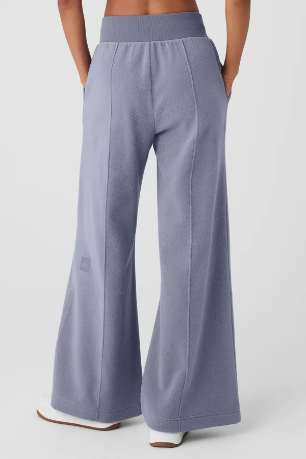 Polar Fleece High-Waist Snowdrift Wide Leg Pant - Fog