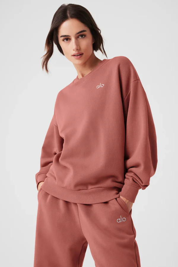 Accolade Crew Neck Pullover - Soft Terracotta