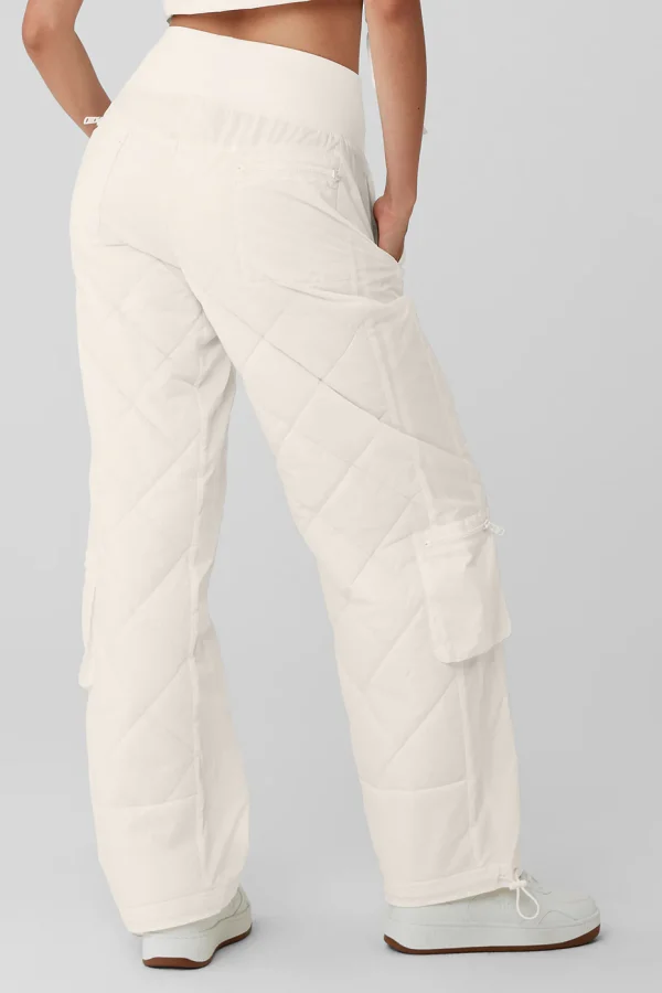 High-Waist Snowrider Puffer Pant - Ivory