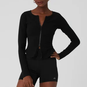 Ribbed Stardust Jacket - Black