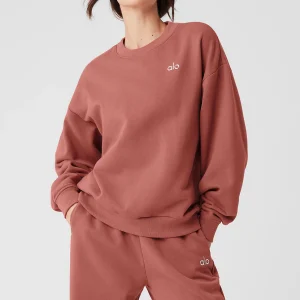 Accolade Crew Neck Pullover - Soft Terracotta
