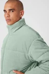Corduroy Stage Puffer - Icy Sage