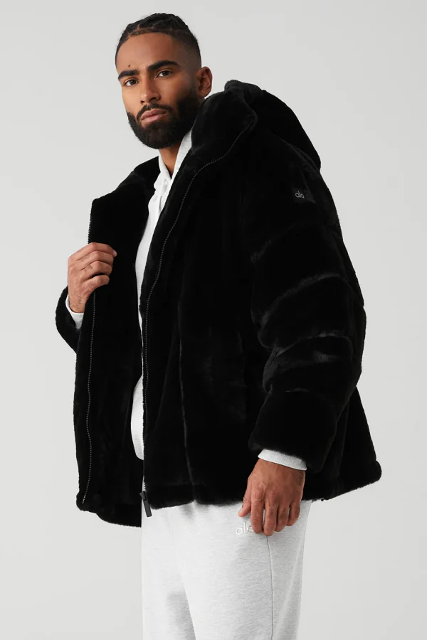 Knock Out Faux Fur Jacket - Black