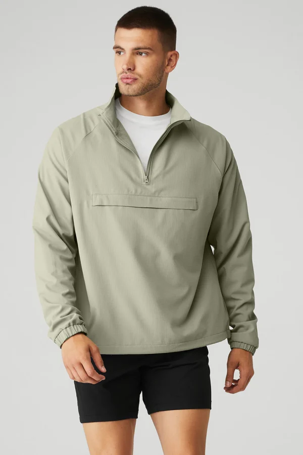 Ripstop 1/4 Zip On-Set Jacket - Limestone