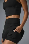 Airbrush High-Waist Good Form Tennis Skirt - Black
