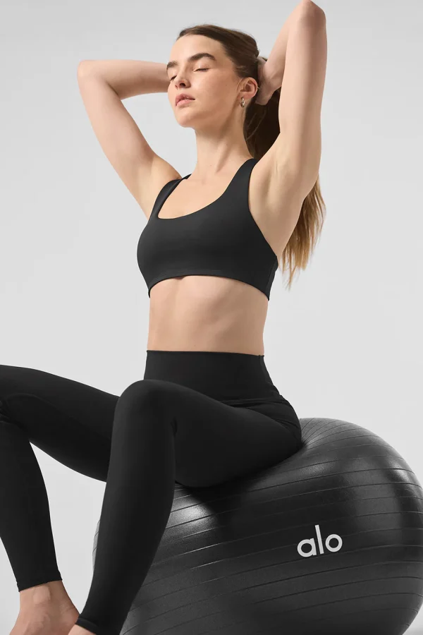 High-Waist Solid Vapor Legging - Black