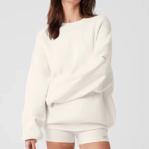 Scholar Crew Neck Sweater - Ivory