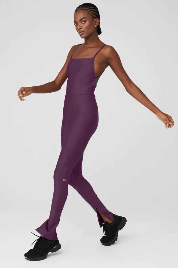 Airlift Disco Daze Onesie - Dark Plum