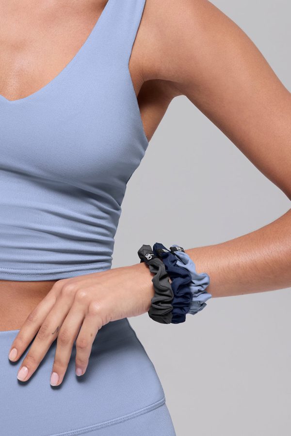 Fresh Mini Scrunchie 3-Pack – Winter Frost/Navy/Anthracite