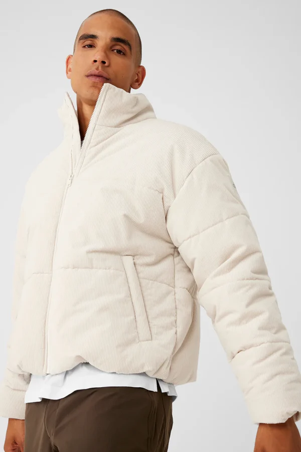 Corduroy Stage Puffer - Bone