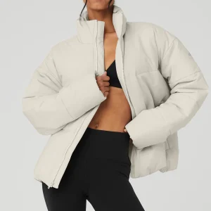 Stretch Woven Street Puffer - Bone