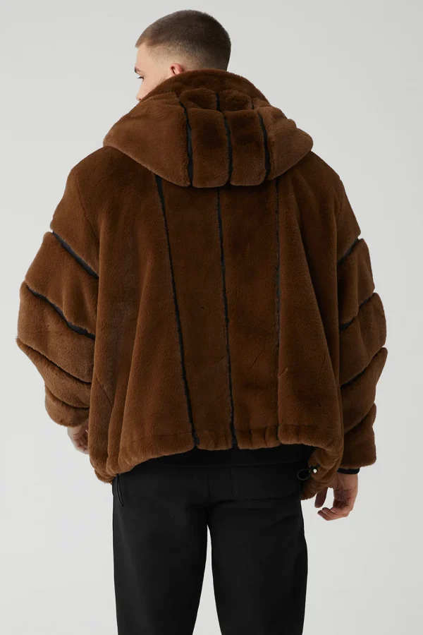 Knock Out Faux Fur Jacket - Chocolate