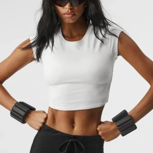 Alosoft Crop Finesse Short Sleeve - White
