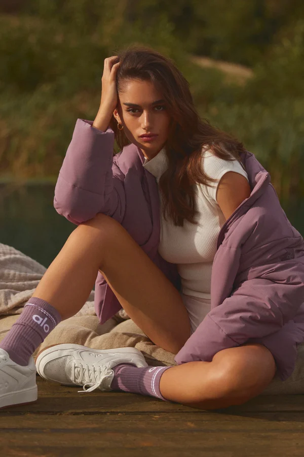 Stretch Woven Street Puffer - Woodrose