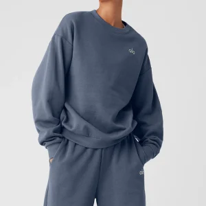 Accolade Crew Neck Pullover - Bluestone