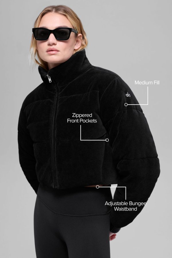 Micro Corduroy Dreamy Puffer ?C Black