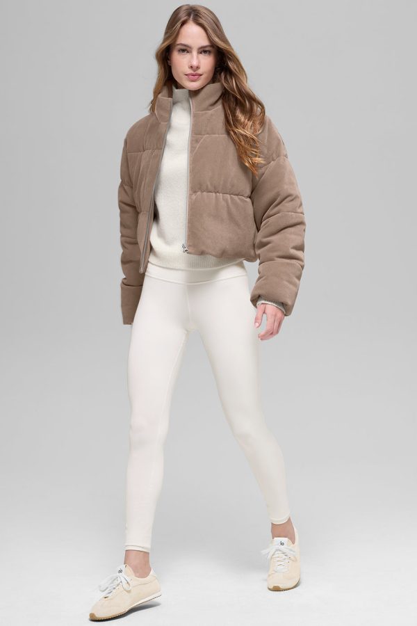 Micro Corduroy Dreamy Puffer ?C Chai Latte