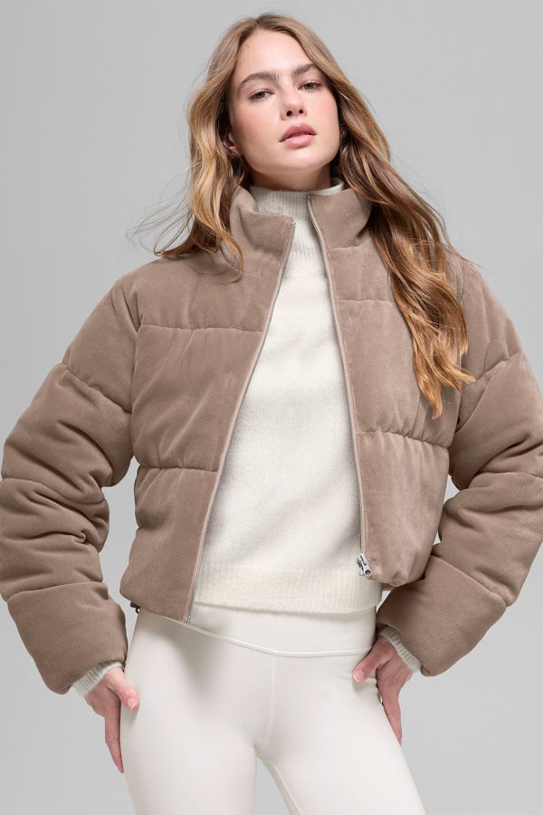 Micro Corduroy Dreamy Puffer ?C Chai Latte