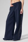 High-Waist Origin Wide Leg Track Pant ?C Navy/Black