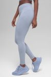 Seamless High-Waist Two Tone Rib Legging ?C Winter Frost Heather