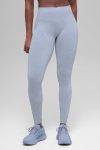 Seamless High-Waist Two Tone Rib Legging ?C Winter Frost Heather