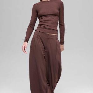 High-Waist Dreamscape Trouser (Short) ?C Brownstone