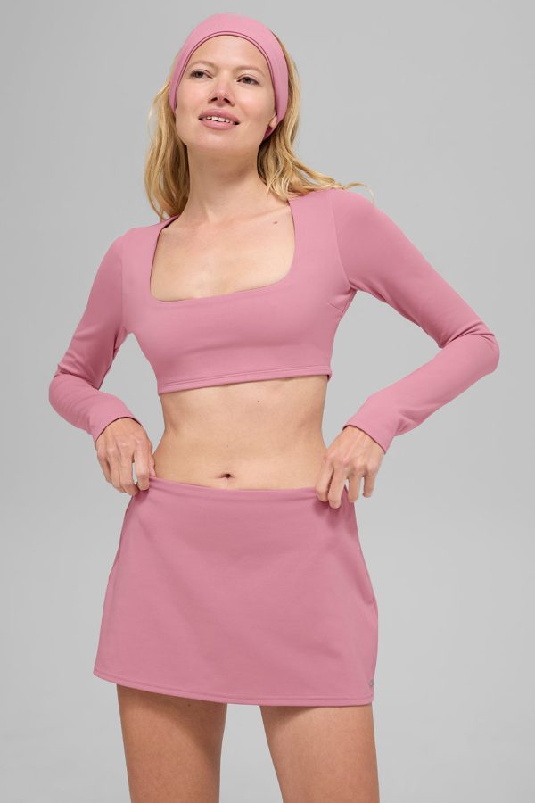 ALO Softsculpt Precision Long Sleeve Bra – Pink Wild Rose