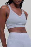 Seamless Two Tone Rib Bra ?C Winter Frost Heather