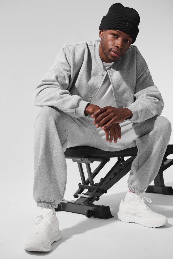 Renown Varsity Jacket ?C Athletic Heather Grey