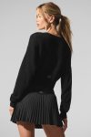 Sheer Cashmere Cropped Cardigan ?C Black