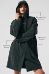 Rain Or Shine Long Coat ?C Charcoal Green