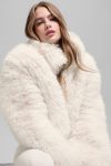 Opulent Faux Fur Cropped Jacket ?C Ivory
