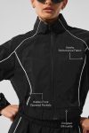 Motivate Full-Zip Track Jacket ?C Black/White