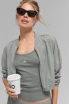 Cropped Breezy Full-Zip Cover Up ?C Lunar Grey