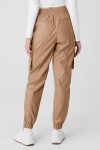 Faux Leather Power Hour Jogger ?C Toasted Almond