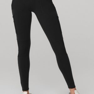 High-Waist Cargo Legging ?C Black