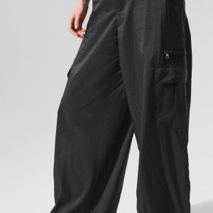 Sheer Game Time Wide Leg Jogger ?C Black